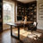 63'' Walnut Solid Pine Wood Writing Desk Top,Wavy Edge Computer Desk