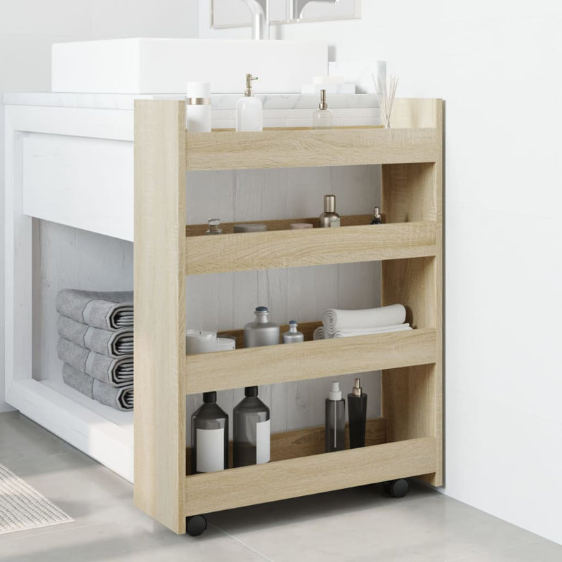 Wood Bar Cart, Sonoma Oak