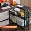 "Bureau d'ordinateur en L de 43 pouces, bureau de jeu avec structure en métal robuste, bureau d'angle avec tablettes de rangement réversibles pour le bureau personnel, le jeu et le bureau - noir"