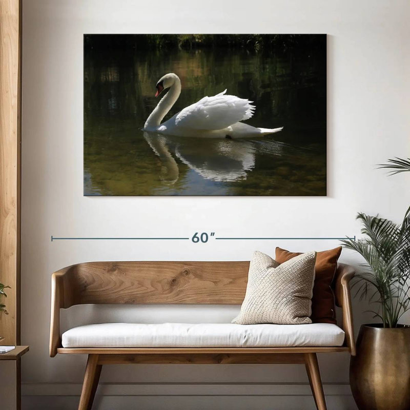 Swan Lake Reflection, 32" H x 48" W