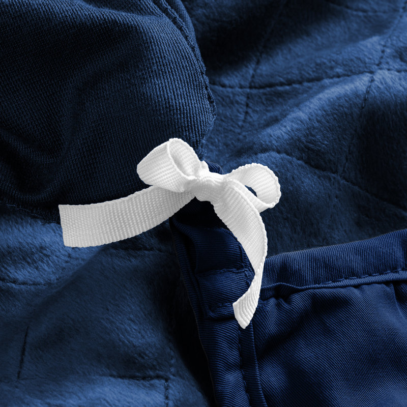 Minky Weighted Blanket Set, Dark Blue