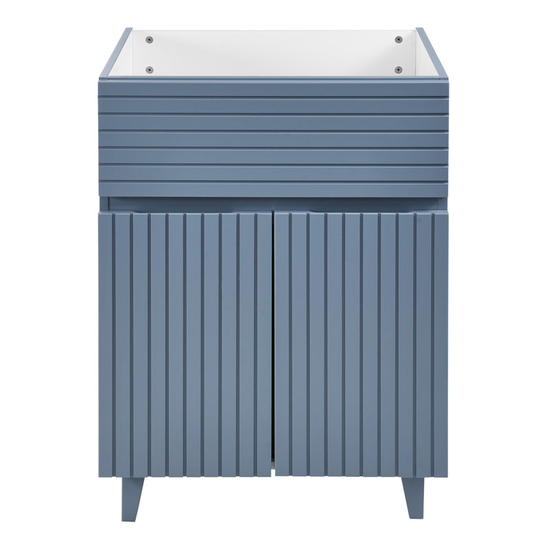 Base de meuble-lavabo simple 24 po Bernay seulement, Bleu