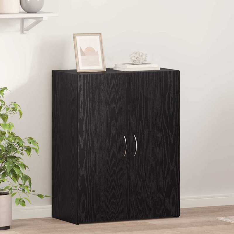 Storage Cabinet, Black Oak