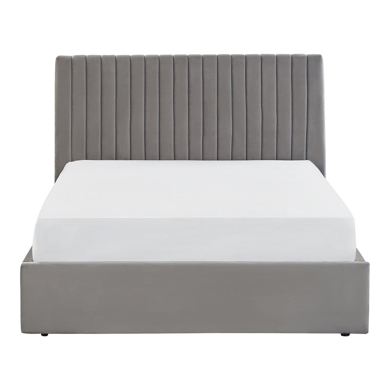 Antonio Upholstered Bed, Grey, Double (4'6)