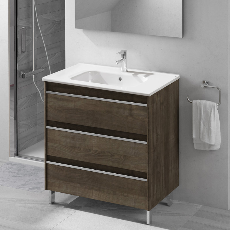 Belle 31.7'' W Single Vanity, Gloss White
