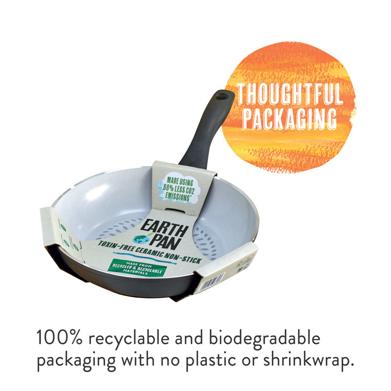 Earthpan Recycled induction Dishwasher Safe Frying Pan, 28 cm