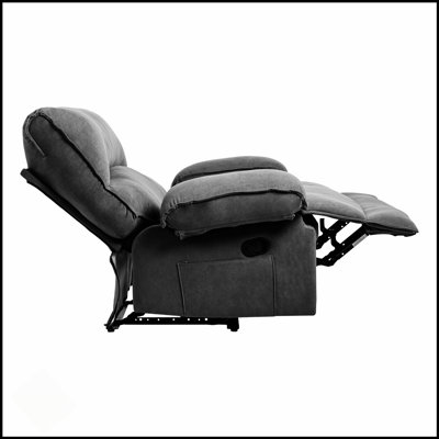 Fauteuil inclinable manuel surdimensionné pour un confort et une détente ultimes, avec fonctionnalité de massage chauffant