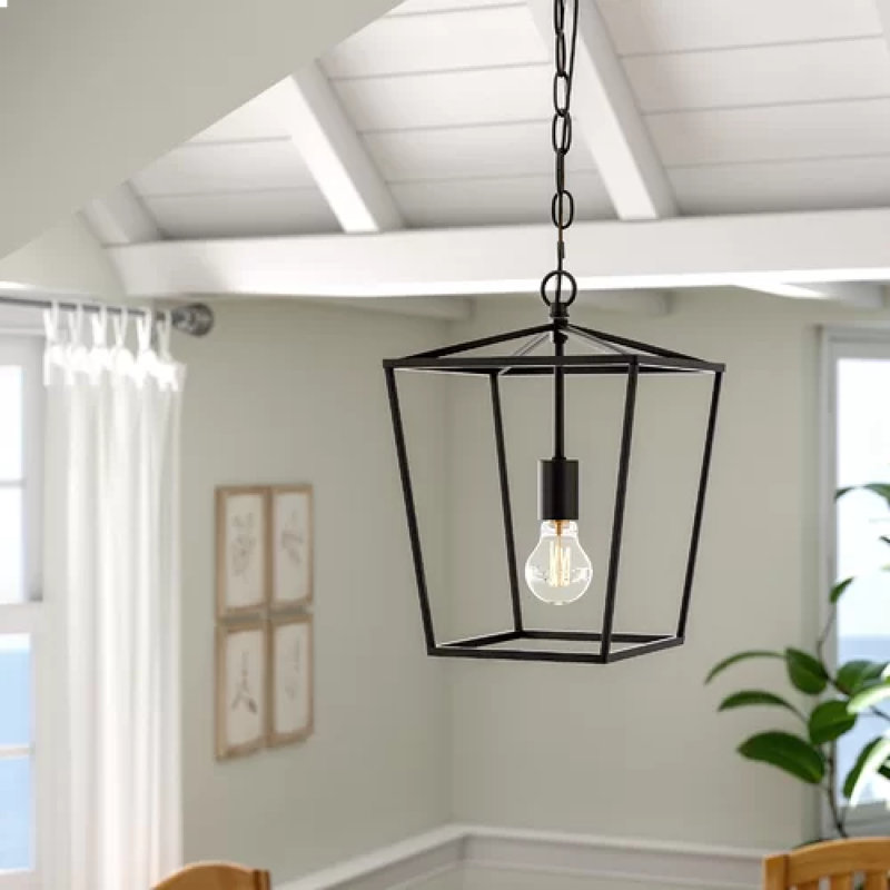 Luminaire suspendu carré lanterne 1 lumière Carlyle