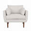 Fauteuil club d'appoint avec pieds en bois