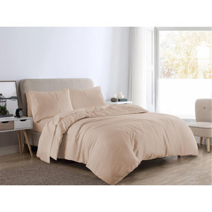 Cotton Solid Colour Duvet Cover with Pillowcases