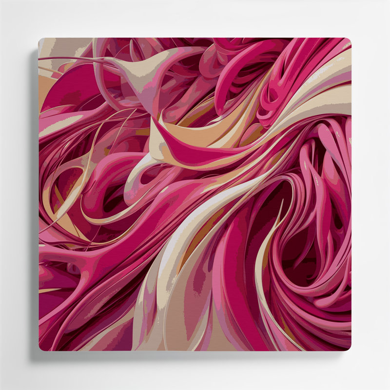 «Biomorphic Abstraction 43», art mural en métal mauve, H 16 po x l 16 po