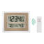 Atomic Digital Wall Clock with Temperature & Forecast in Black/Silver-412741204