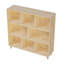 Armoire de rangement en bois de pin à 8 compartiments