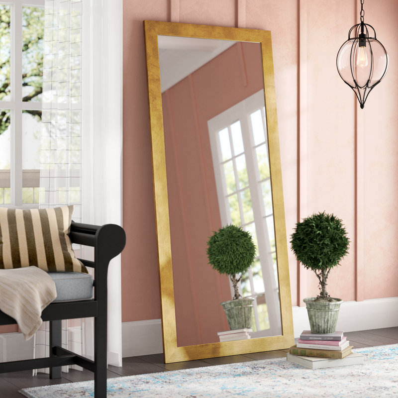 Miroir pleine longueur Lunado, H 59,5 po x l 20,5 po x P 0,75 po, Or