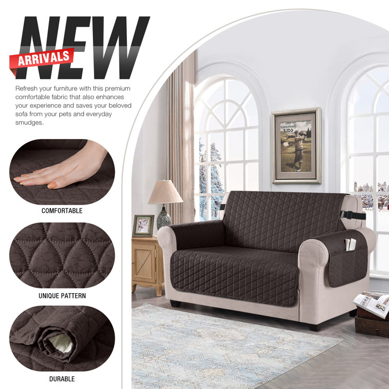Housse de canapé imperméable pour causeuse Wildee, Brun chocolat