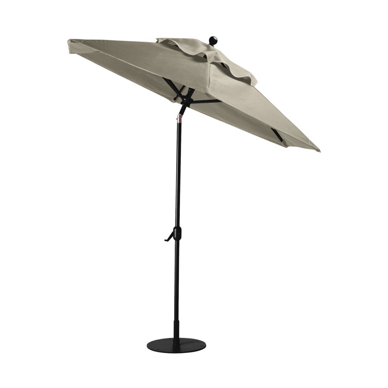 Parasol de marché 9 pi Portofino, Eau gazeuse, Obsidienne