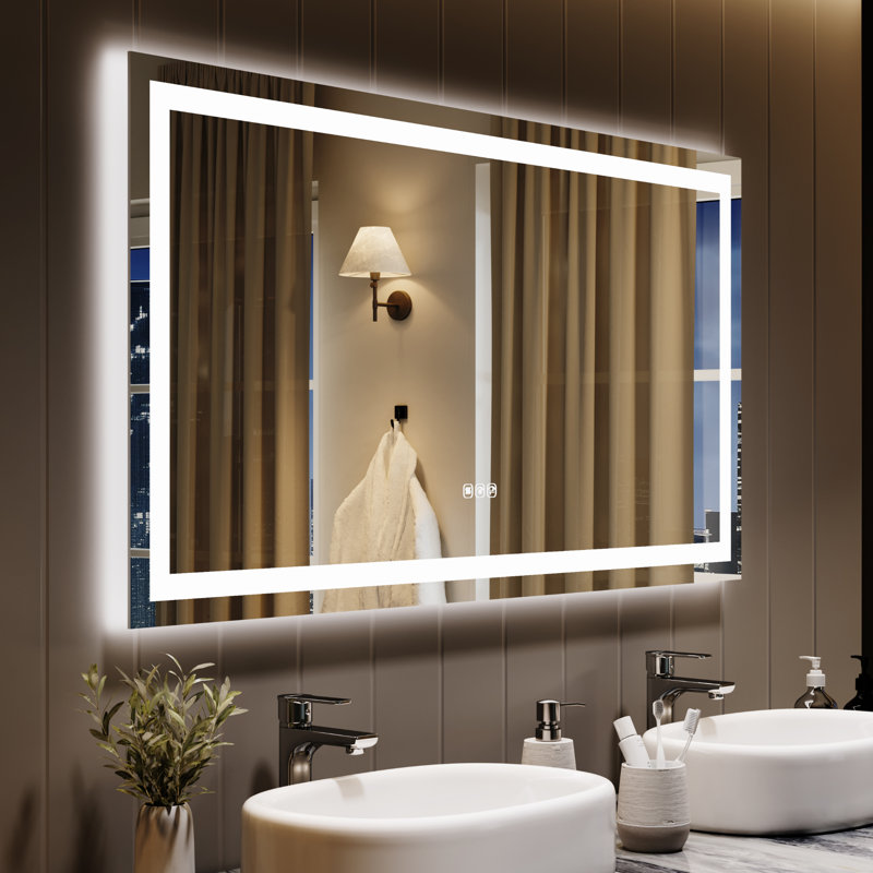 Miroir de salle de bain Modern Modern, 26 po x 50 po