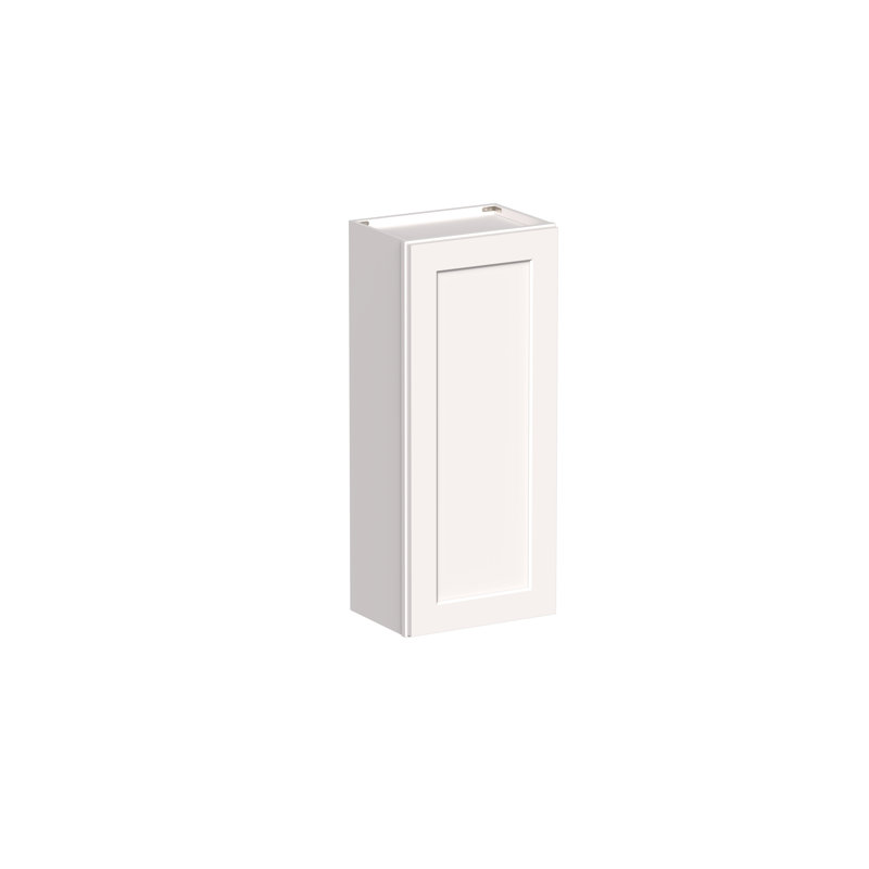 DL Cabinetry (prêt à assembler) Armoire murale à porte simple de 42 po de hauteur Shaker l 18 po x H 42 po x P 12 po - blanc