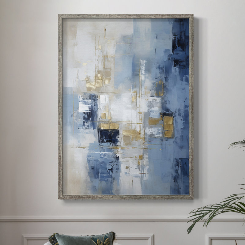 ABSTRACT Series Dxxxxi, reproduction encadrée - bois massif, H 21 po x l 17 po