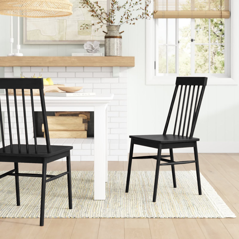 Captiva 19'' H Solid Wood Side Chair, Black