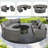 Brusnice 9-pieces Outdoor Half-moon Wicker Patio Sofa Set With 1 Nesting Coffee Table And Tempered Glass Top