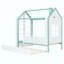 Structure de lit House avec lit gigogne escamotable, tablettes de rangement à queue et lumières DEL blanc froid-2037721728-2037721735