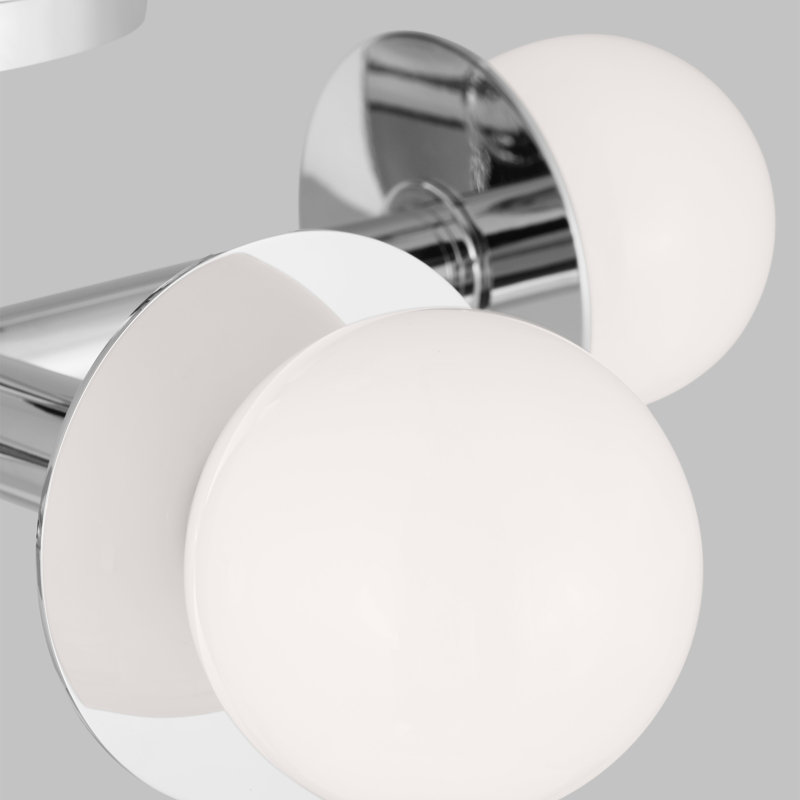 Nodes 4 - Light Semi Flush Mount, Polished Nickel