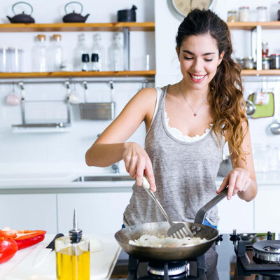 Zulay Kitchen Stainless Steel Cooking Utensil - Stainless Steel Kitchen Utensil - Durable Kitchen Gadgets