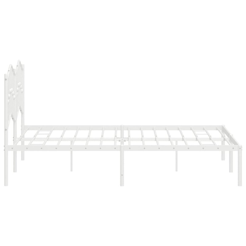 Affton Metal Bed, Double (4'6), White