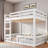 Wood Bunk Bed With Ladder And Guardrails-257992986