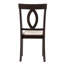 Ensemble de chaises de salle à manger rembourrées Haven avec dossier ovale ajouré et pieds en bois d'hévéa-135411851