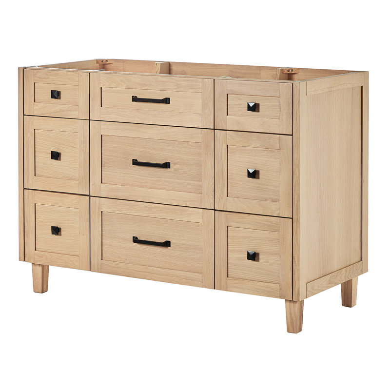 ARIEL Monroe 48 Single Bathroom Vanity Base Only, Oak