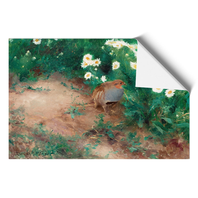 Partridge with Daisies by Bruno Liljefors - Frameless Print, 30cm H x 42cm W x 0.1cm D