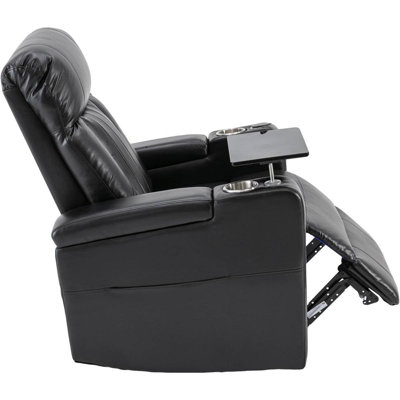 Premium Power Recliner With Storage Arms, Cupholders, Swivel Tray Table And Cell Phone Stand by Red Barrel Studio