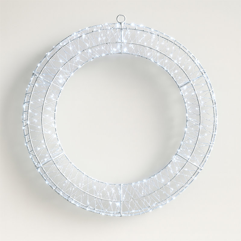 Indoor / Outdoor Led Wreath Lighted Window Décor, 50cm H x 50cm W x 5cm D, Cool White