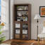 Bibliothèque de bricolage ouverte, support de rangement moderne en bois pour salon, bureau et bureau-126267021