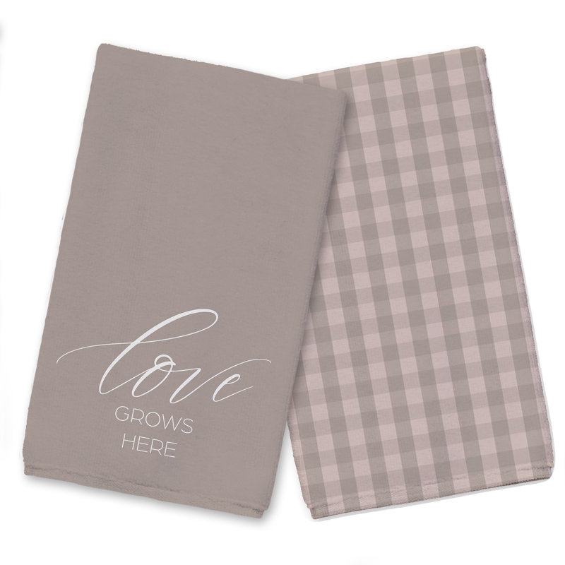 Cotton Plaid Tea Towel Kitchen Towel, Brown