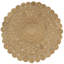 Tapis rond à motif géométrique brun-246555311