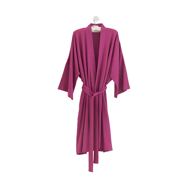 Peignoir kimono 100% coton, Rose nomade