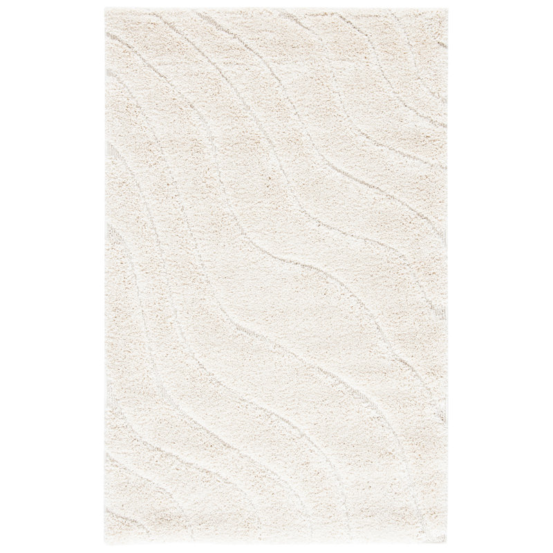 Tapis crème à motif abstrait Ashal, Rectangle 3 pi 3 po x 5 pi 3 po, Cream