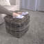 Pouf rembourré en tissu