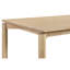 Table de salle à manger moderne 5 pièces Mid-Century, bois d'hévéa blanc délavé, table rectangulaire, chaises en tissu brun clair pour un repas détendu