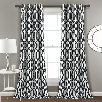 Trellis Room Darkening Curtain Pair