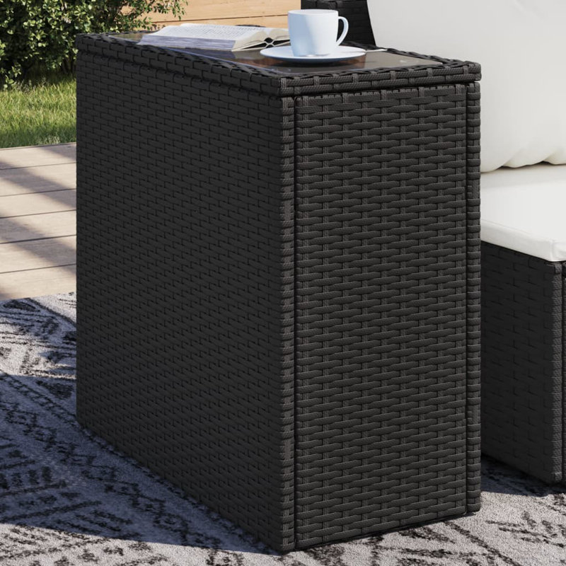  Table d'appoint de jardin noir, Noir