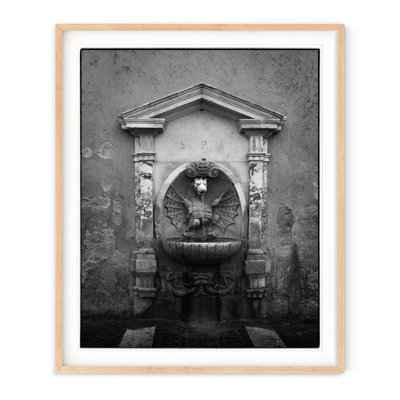 Roman Spa Fountain - Picture Frame Photograph on Paper 