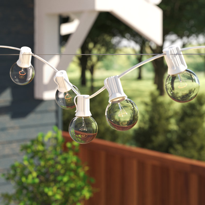 Outdoor 25 - Bulb 25'' Plug-in Globe String Light, White