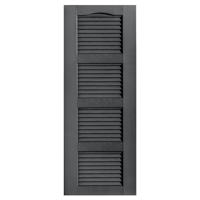 Cathedral Top Four-style Open Louvre Shutters Pair