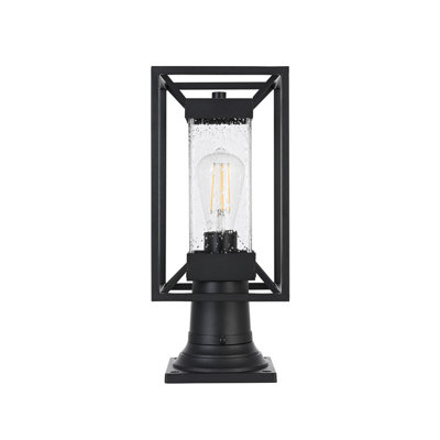 Lampadaire d'extérieur noir Moneta 7 pouces