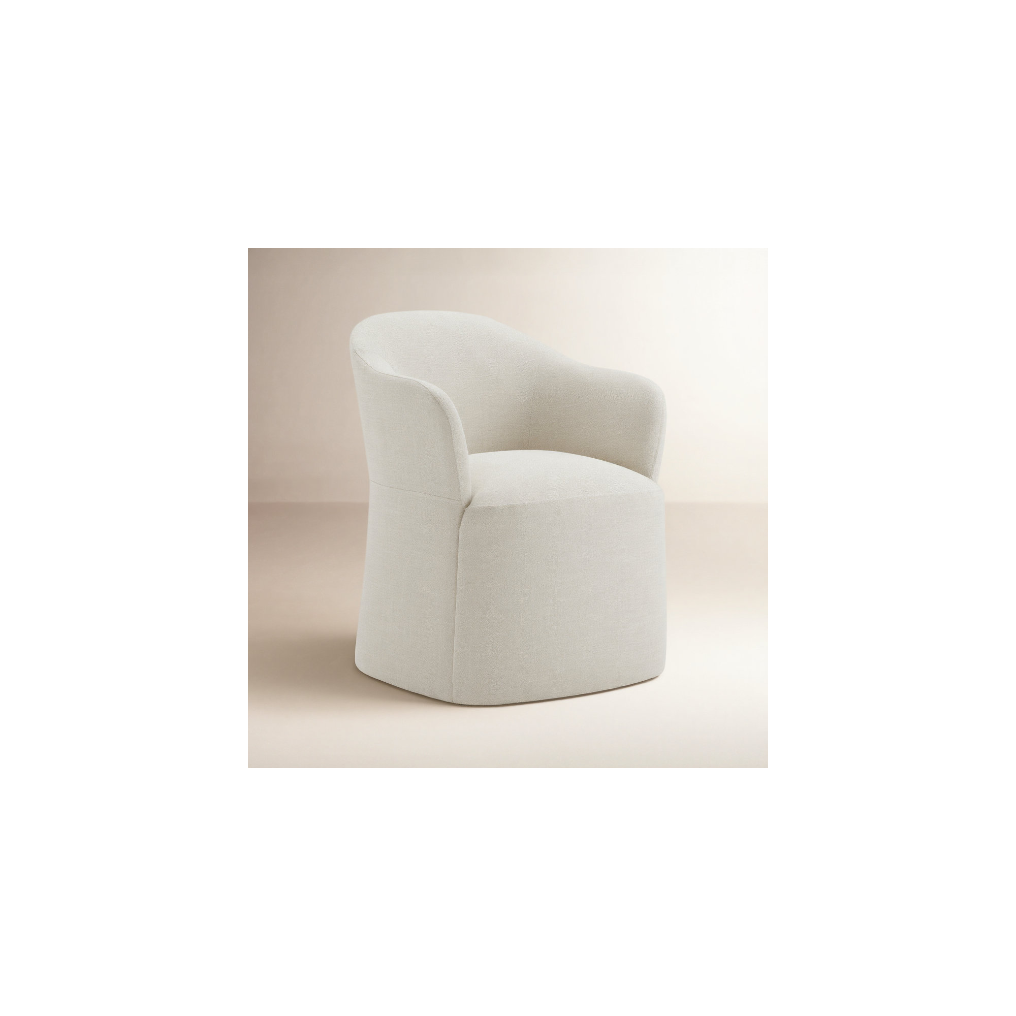 Janina Upholstered Arm Chair, Effie Linen Performance Linen