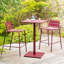 Yasser Square Metal Outdoor Bar Table , 65cm cm W 65cm cm D-1415917443